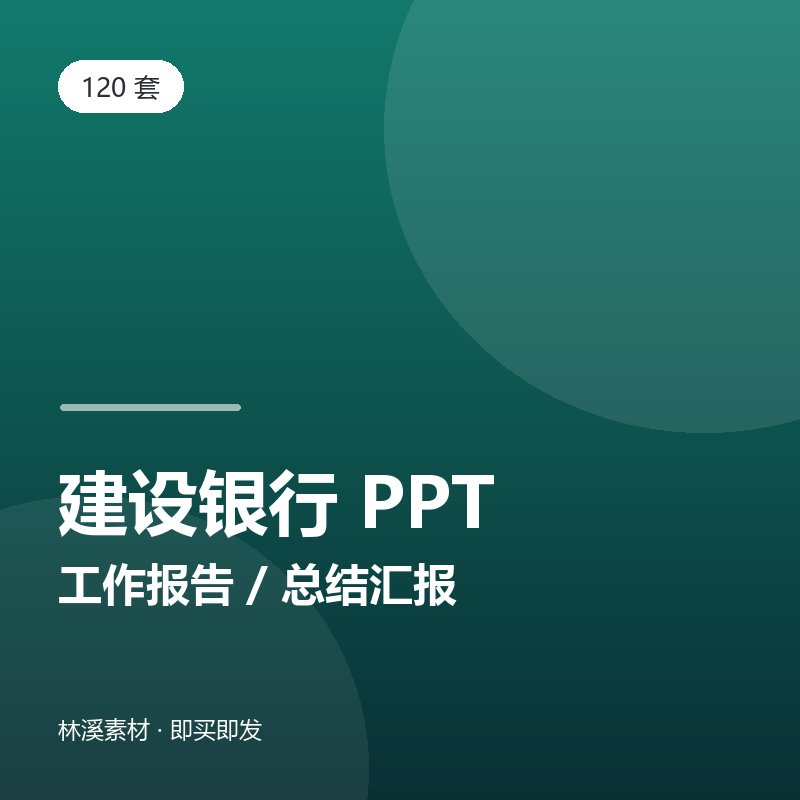 120套建设银行PPT模板